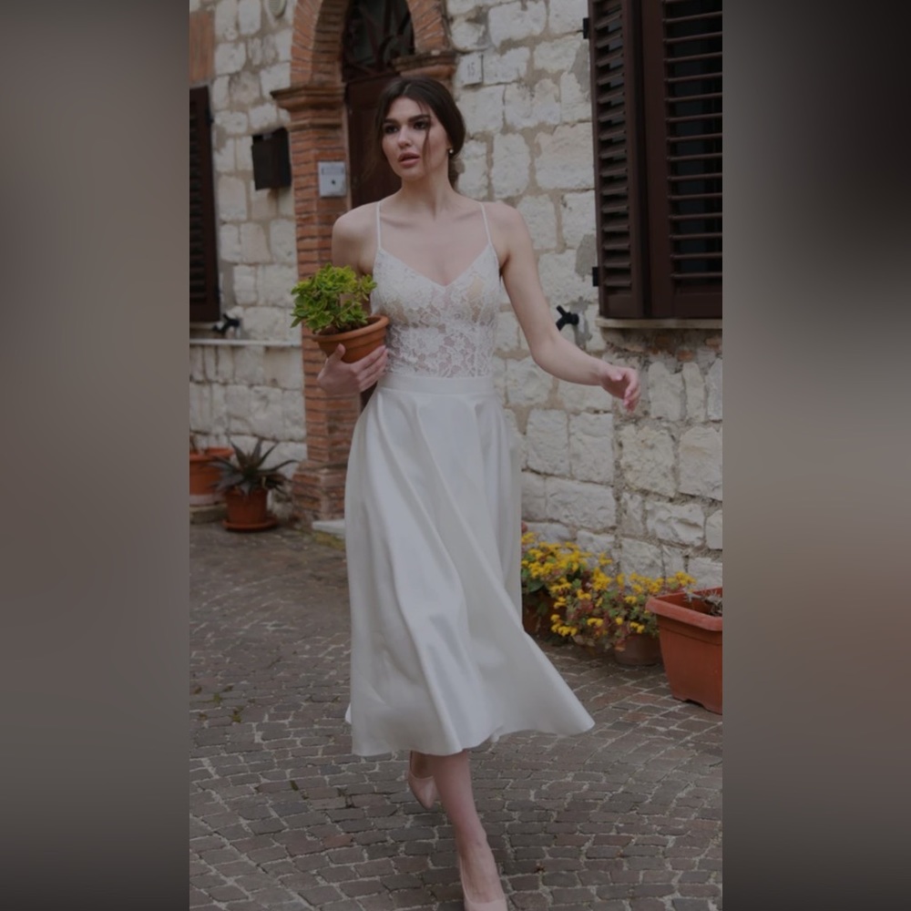 Short wedding dress size six